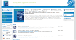 Desktop Screenshot of drinking-water-engineering-and-science.net