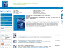 Tablet Screenshot of drinking-water-engineering-and-science.net